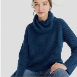J.Crew Point Sur Chunky Cowl Neck Wool Mohair Blend Sweater